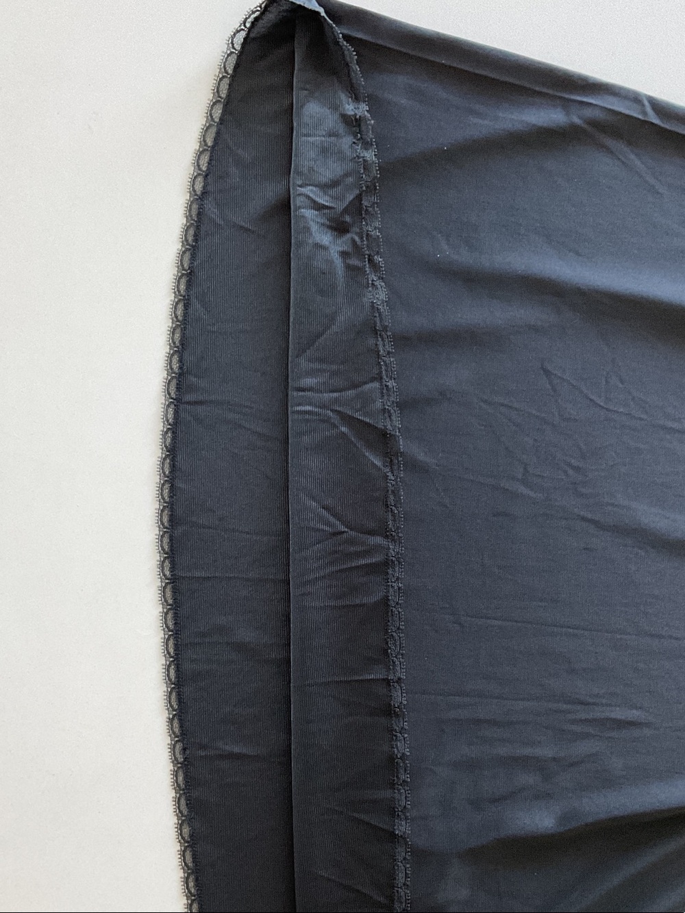 Black Half Slip for Women - Smooth Lining Chemise Slip XS - S (FLAW) - Picture 6 of 7